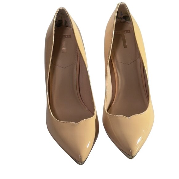 TED BAKER Women's Shoes Patent Leather Nude Pointed-Toe Stiletto Heels Size 36.5 - Picture 2 of 12